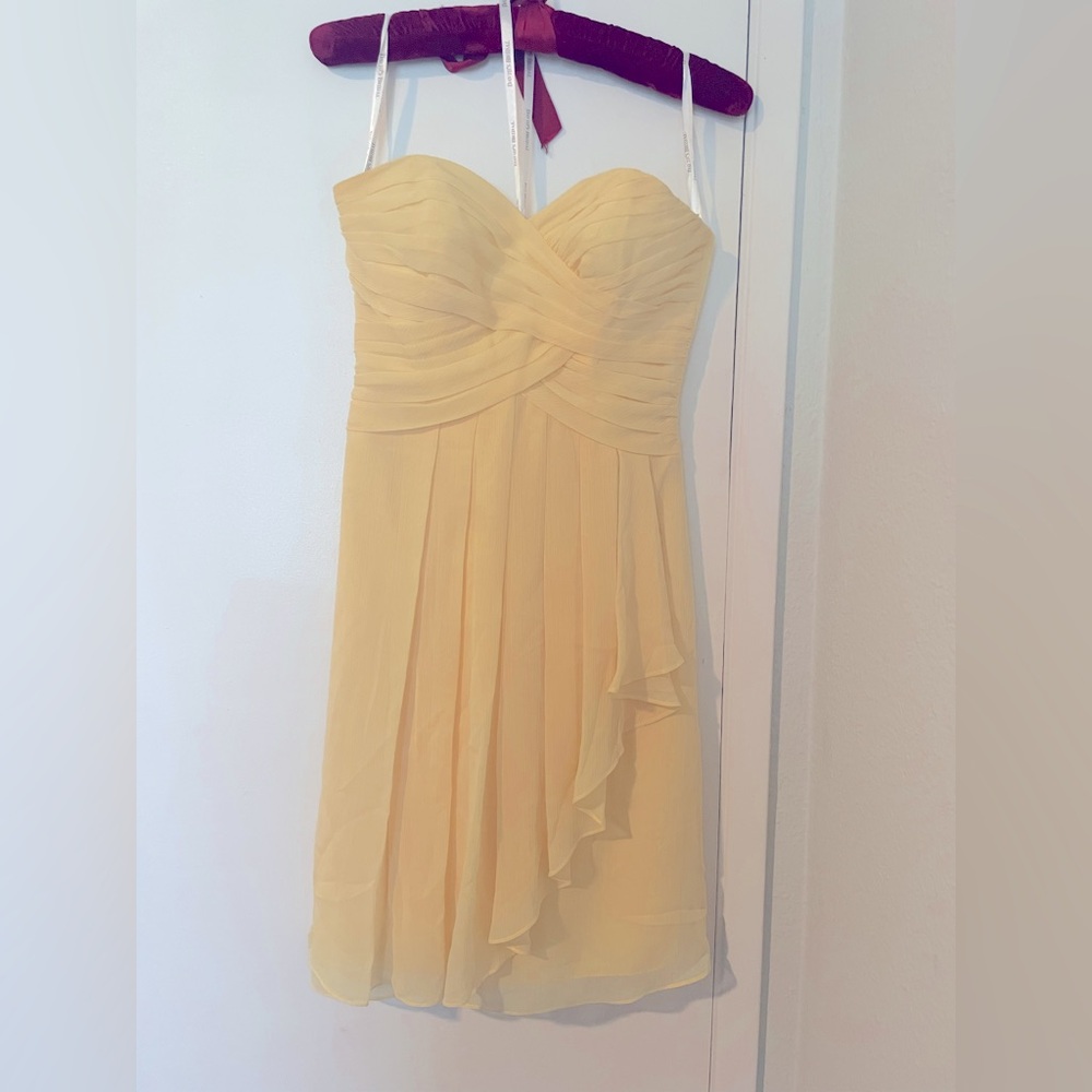 🎉HP🎉 David’s Bridal Sleeveless Sweetheart Neckline Chiffon Bridesmaids Dress